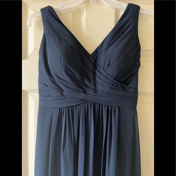 Bill Levkoff Navy Blue Bridesmaid Gown Size 2 - Picture 5 of 14
